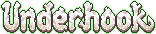 The Underhook game logo in a coral-inspired pixel art font.